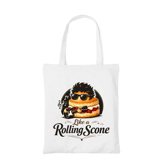 bob dylan rolling scone tote bag cotton printed music band buy online india the banyan tee tbt men women girls boys unisex  