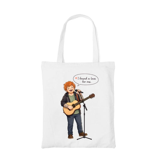 ed sheeran i found a love tote bag cotton printed music band buy online india the banyan tee tbt men women girls boys unisex  