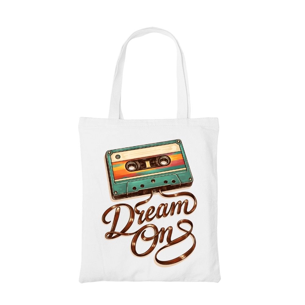 aerosmith dream on tote bag cotton printed music band buy online india the banyan tee tbt men women girls boys unisex  