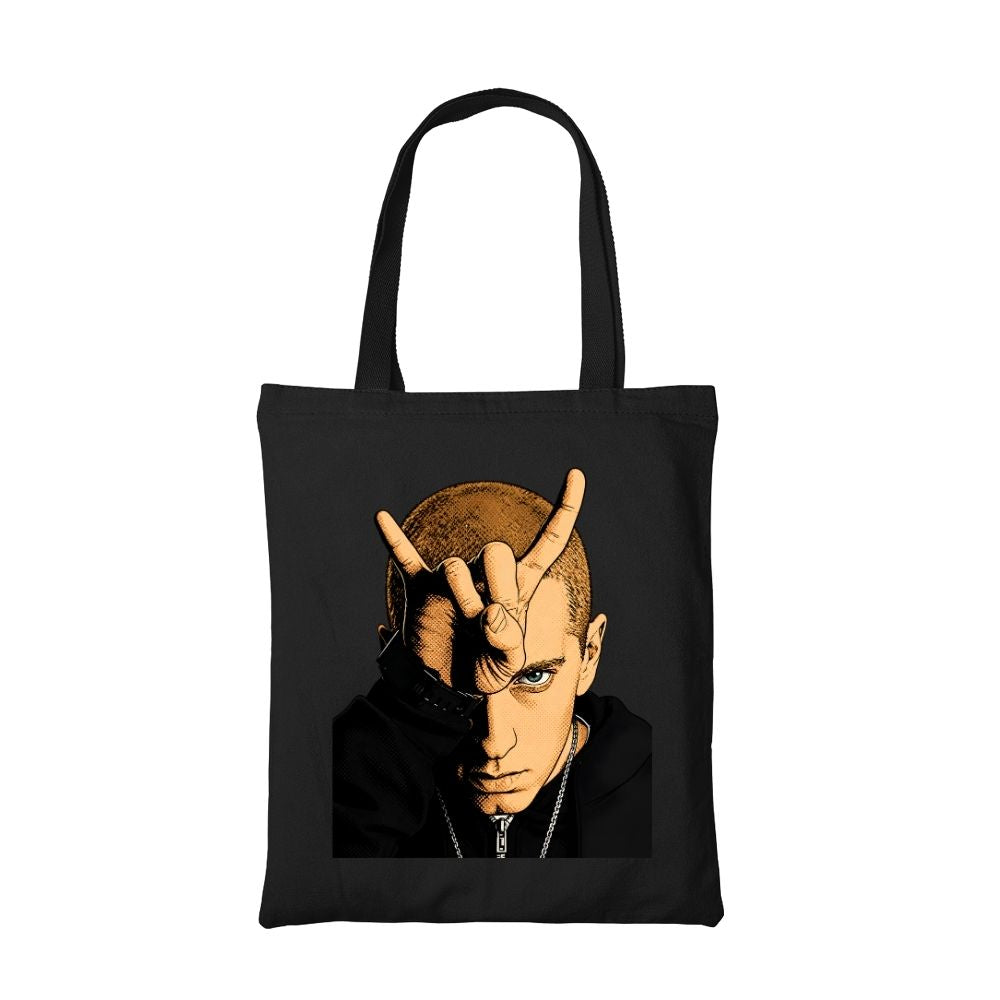 eminem bull horn tote bag cotton printed music band buy online india the banyan tee tbt men women girls boys unisex  