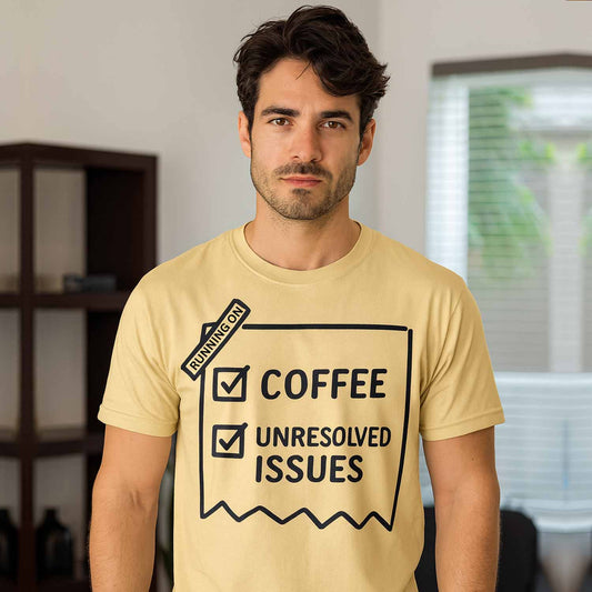 graphic unresolved issues t-shirt printed graphic stylish buy online india the banyan tee tbt men women girls boys unisex beige 