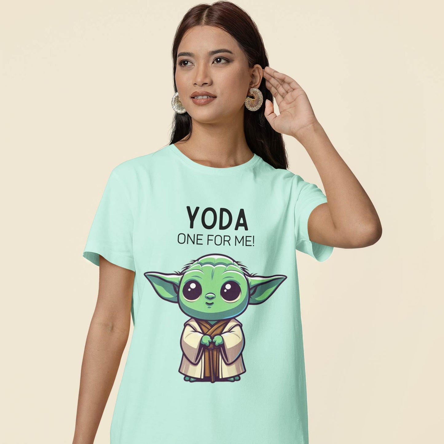 graphic yoda one for me t-shirt printed graphic stylish buy online india the banyan tee tbt men women girls boys unisex jade 