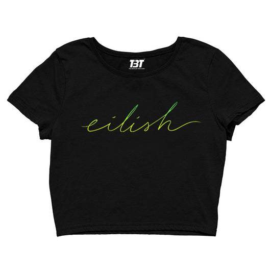 billie eilish eilish crop top music band buy online india the banyan tee tbt men women girls boys unisex black