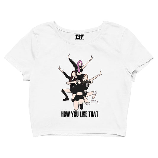 black pink how you like that crop top music band buy online india the banyan tee tbt men women girls boys unisex Baby Pink song k pop jennie lisa jisoo rose