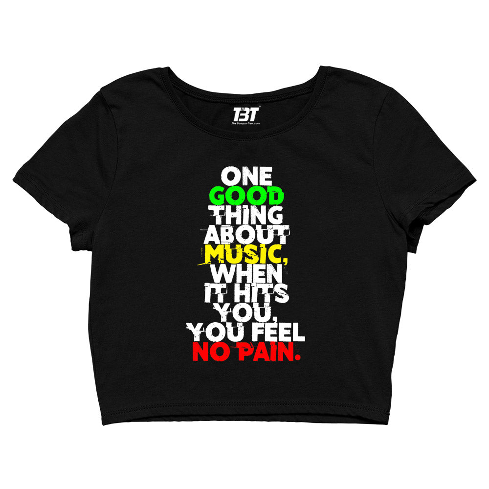 bob marley good thing about music crop top music band buy online india the banyan tee tbt men women girls boys unisex black