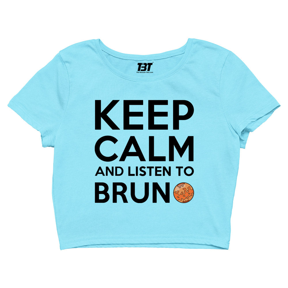 bruno mars keep calm crop top music band buy online india the banyan tee tbt men women girls boys unisex Sky Blue