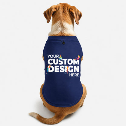 Custom Dog T-shirt customizable personalised customized Tee Puppy Navy