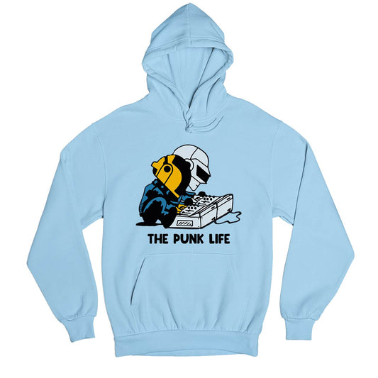 daft punk the punk life hoodie hooded sweatshirt winterwear music band buy online india the banyan tee tbt men women girls boys unisex gray