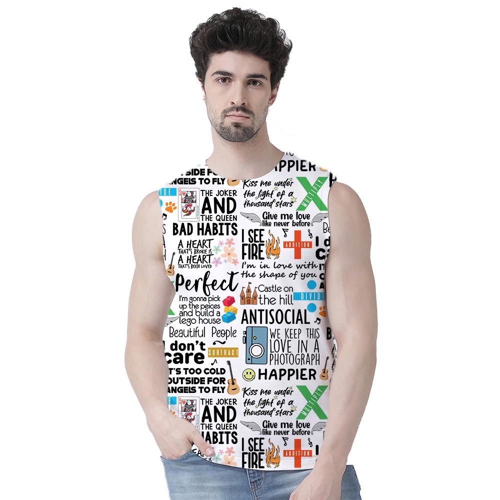 ed sheeran  all-over printed sleeveless t shirt tv & movies buy online india the banyan tee tbt men women girls boys unisex xs