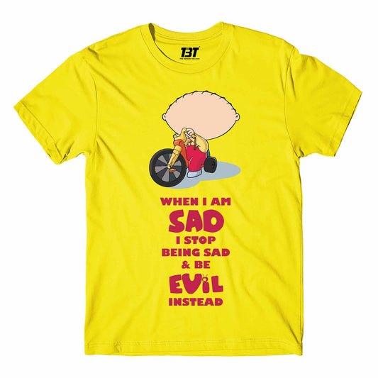 family guy be evil instead t-shirt tv & movies buy online india the banyan tee tbt men women girls boys unisex yellow - stewie griffin dialogue