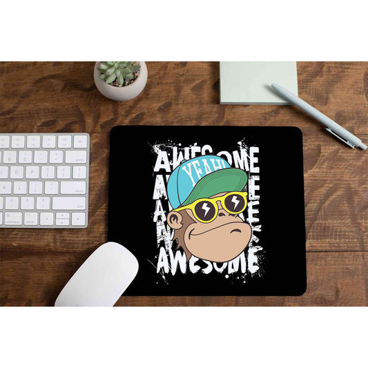 printed awesome chimp mousepad logitech large anime printed graphic stylish buy online india the banyan tee tbt men women girls boys unisex  