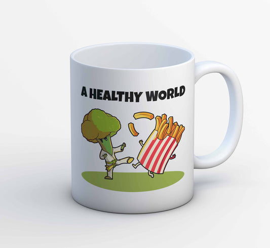 printed a healthy world mug coffee ceramic printed graphic stylish buy online india the banyan tee tbt men women girls boys unisex  