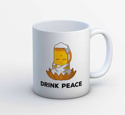printed drink peace mug coffee ceramic printed graphic stylish buy online india the banyan tee tbt men women girls boys unisex  