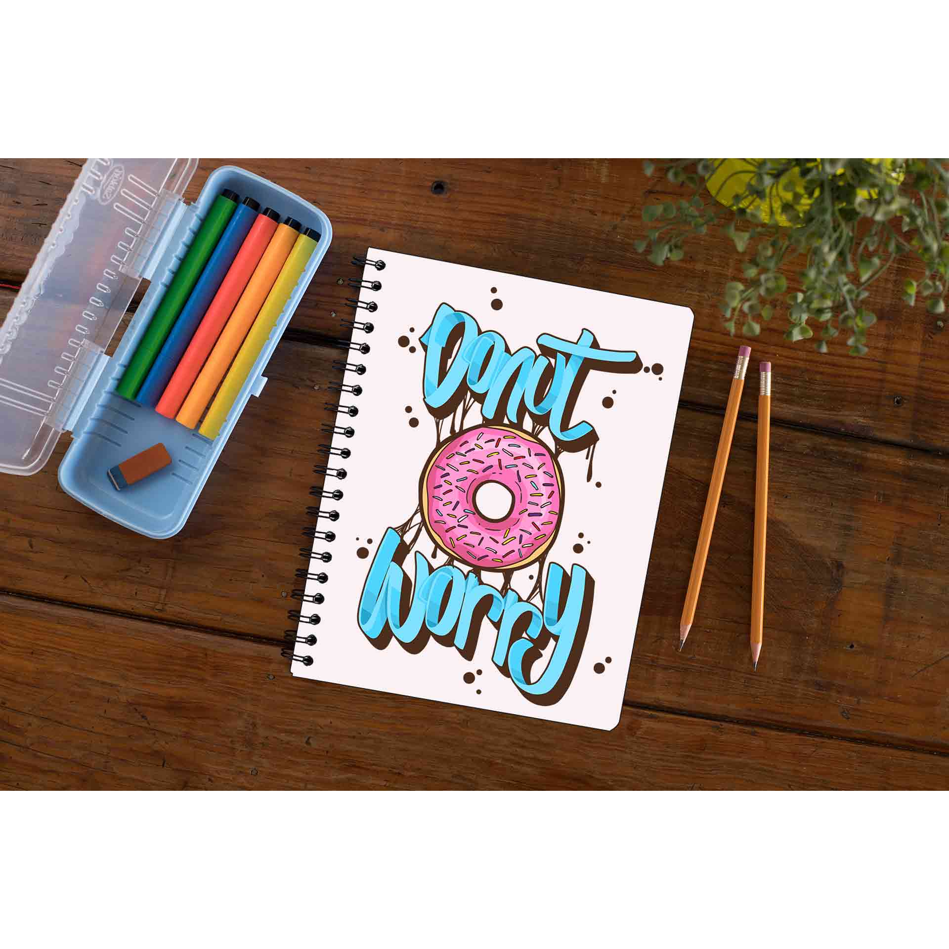 printed donut worry notebook notepad diary buy online india the banyan tee tbt unruled