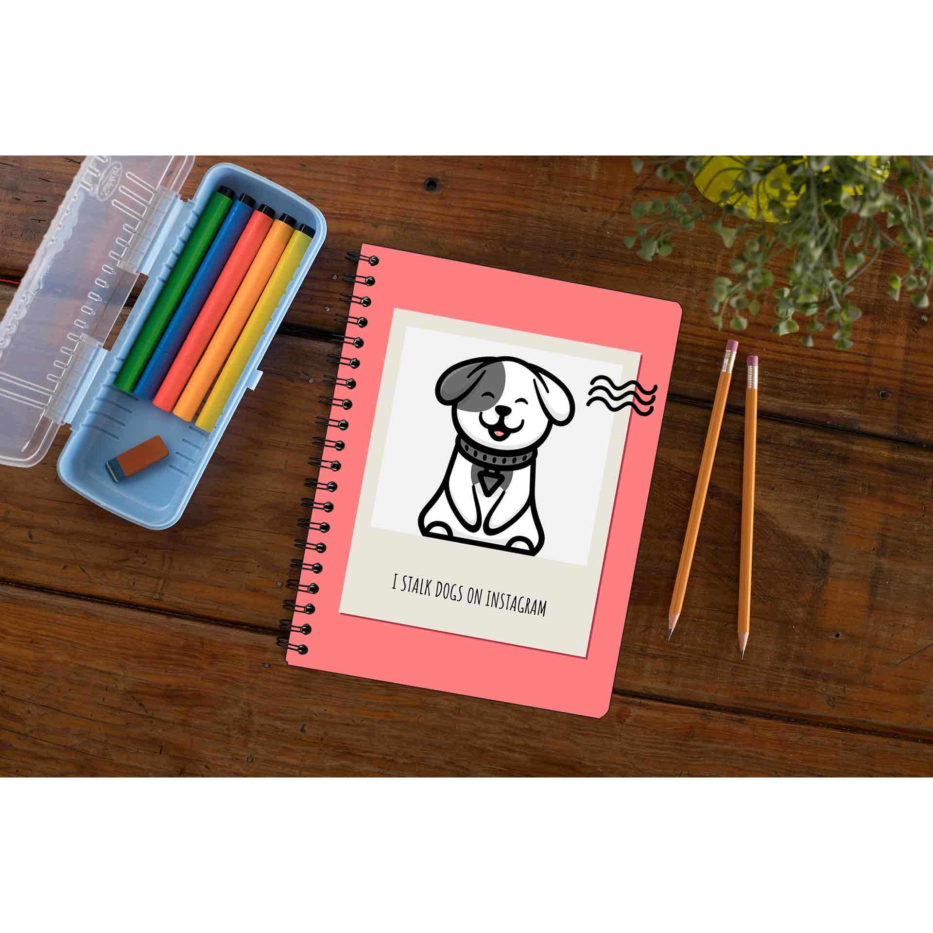 printed i stalk dogs notebook notepad diary buy online india the banyan tee tbt unruled