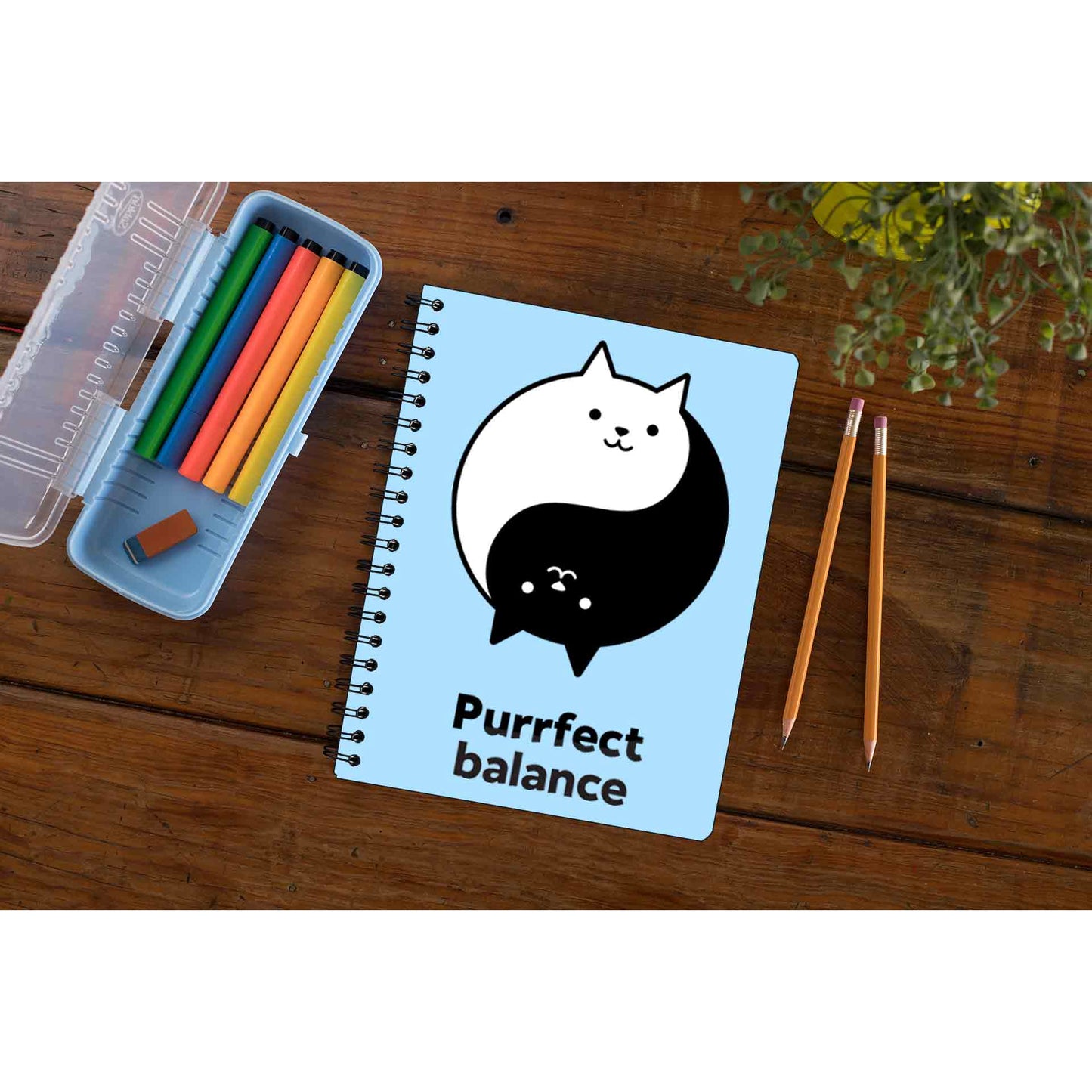 printed purrfect balance notebook notepad diary buy online india the banyan tee tbt unruled