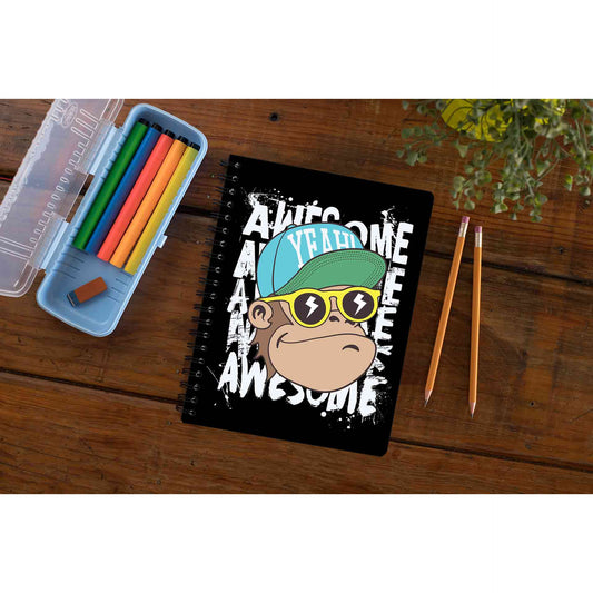 printed awesome chimp notebook notepad diary buy online india the banyan tee tbt unruled