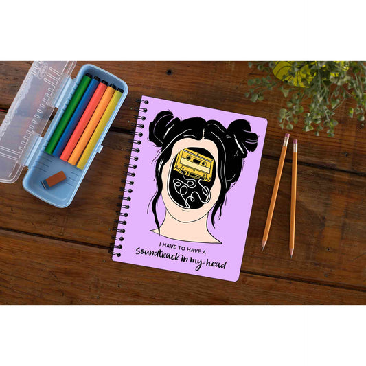 printed soundtrack in my head notebook notepad diary buy online india the banyan tee tbt unruled