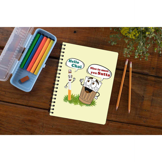 printed chai sutta notebook notepad diary buy online india the banyan tee tbt unruled