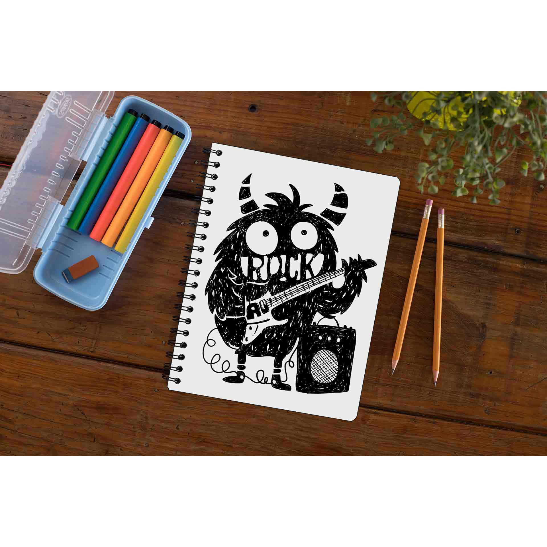 printed rock monster notebook notepad diary buy online india the banyan tee tbt unruled