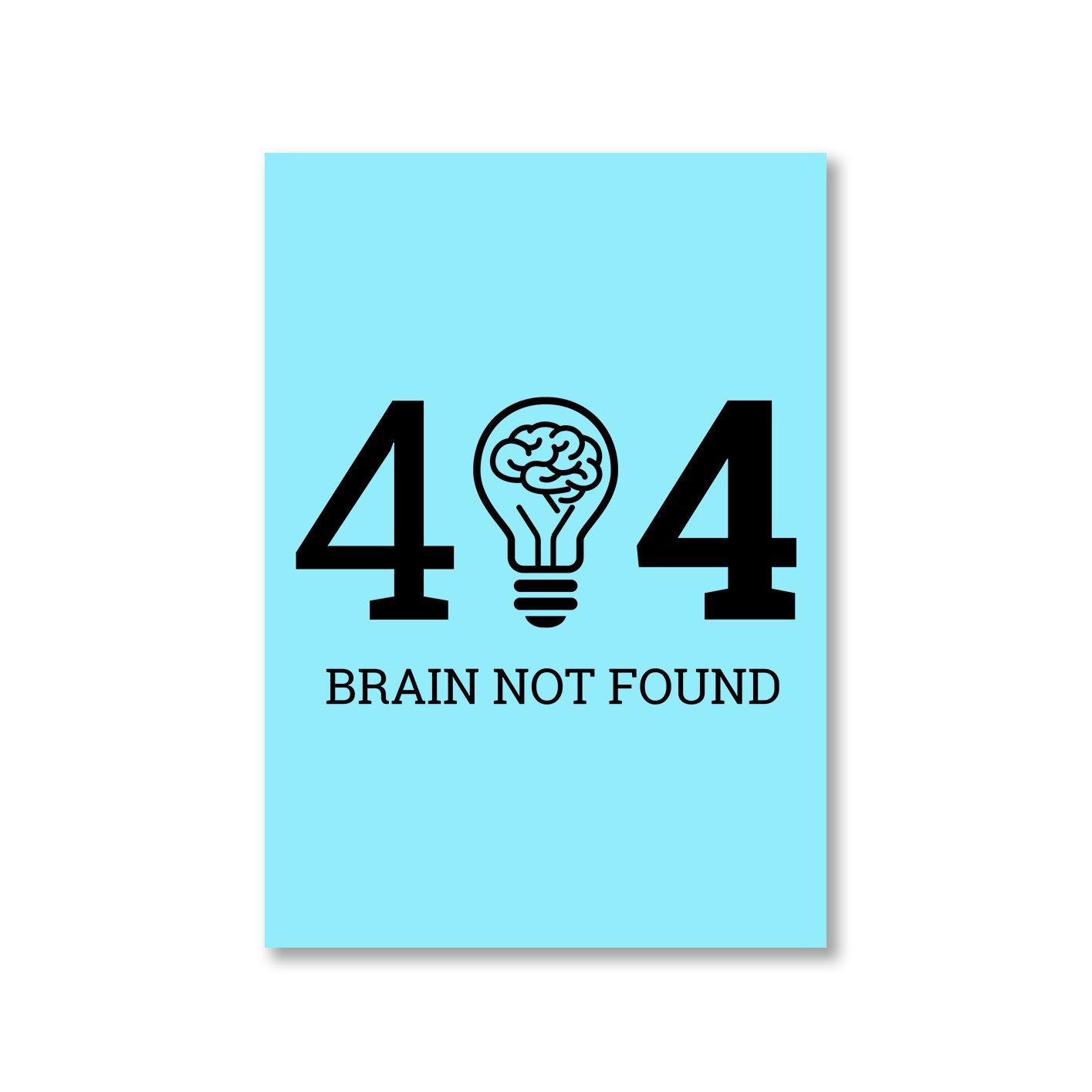 printed error 404 poster wall art buy online india the banyan tee tbt a4
