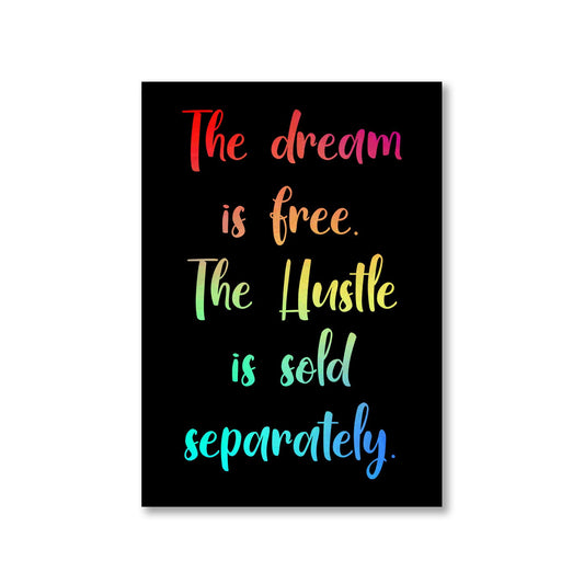 printed hustle is free poster wall art buy online india the banyan tee tbt a4