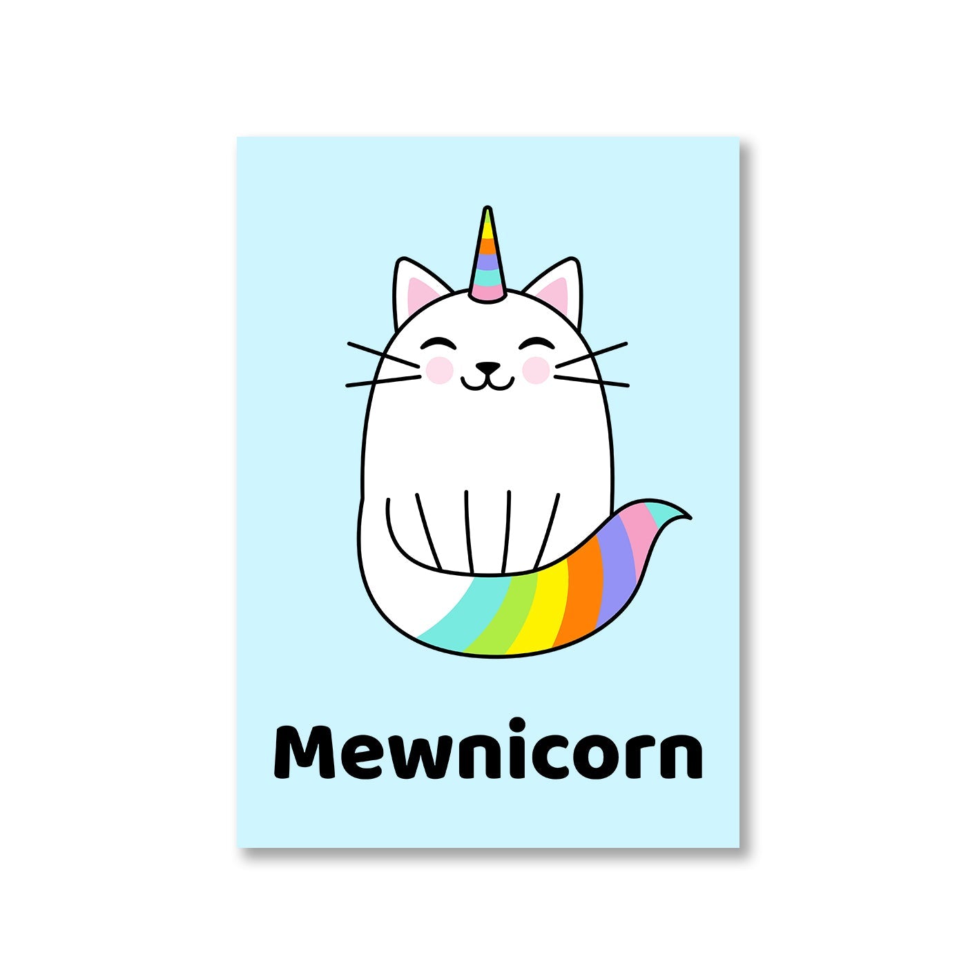 printed mewnicorn poster wall art buy online india the banyan tee tbt a4