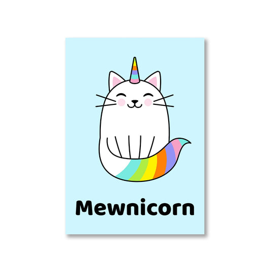 printed mewnicorn poster wall art buy online india the banyan tee tbt a4
