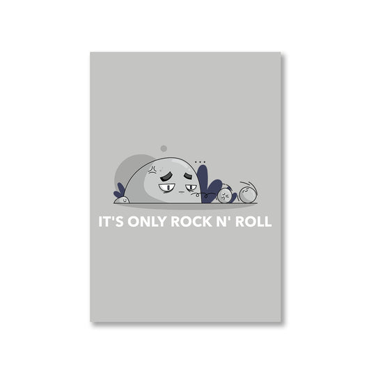 printed it's only rock n' roll poster wall art buy online india the banyan tee tbt a4