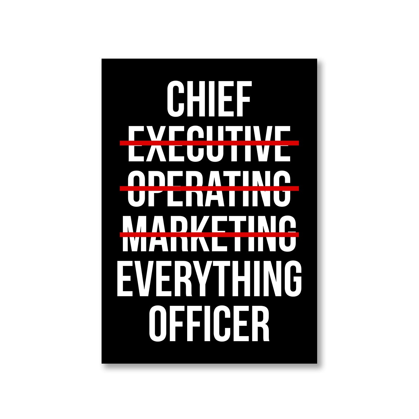 printed chief everything officer poster wall art buy online india the banyan tee tbt a4