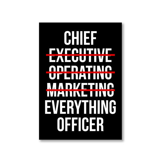 printed chief everything officer poster wall art buy online india the banyan tee tbt a4