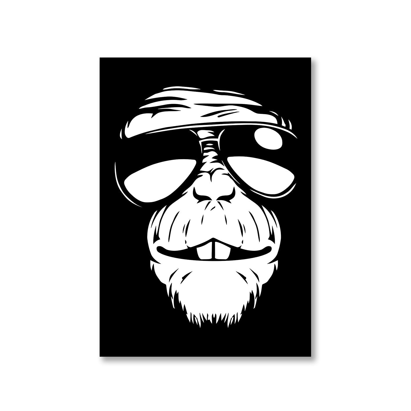 printed chimp poster wall art buy online india the banyan tee tbt a4