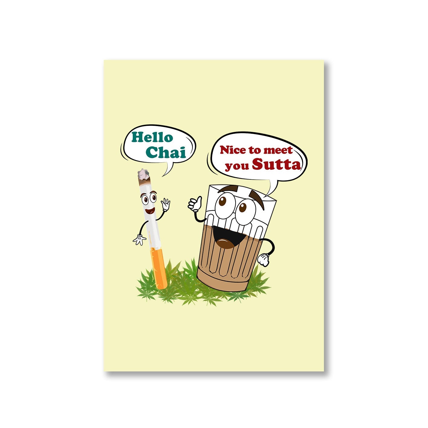 printed chai sutta poster wall art buy online india the banyan tee tbt a4