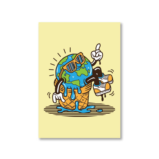 printed global warming poster wall art buy online india the banyan tee tbt a4