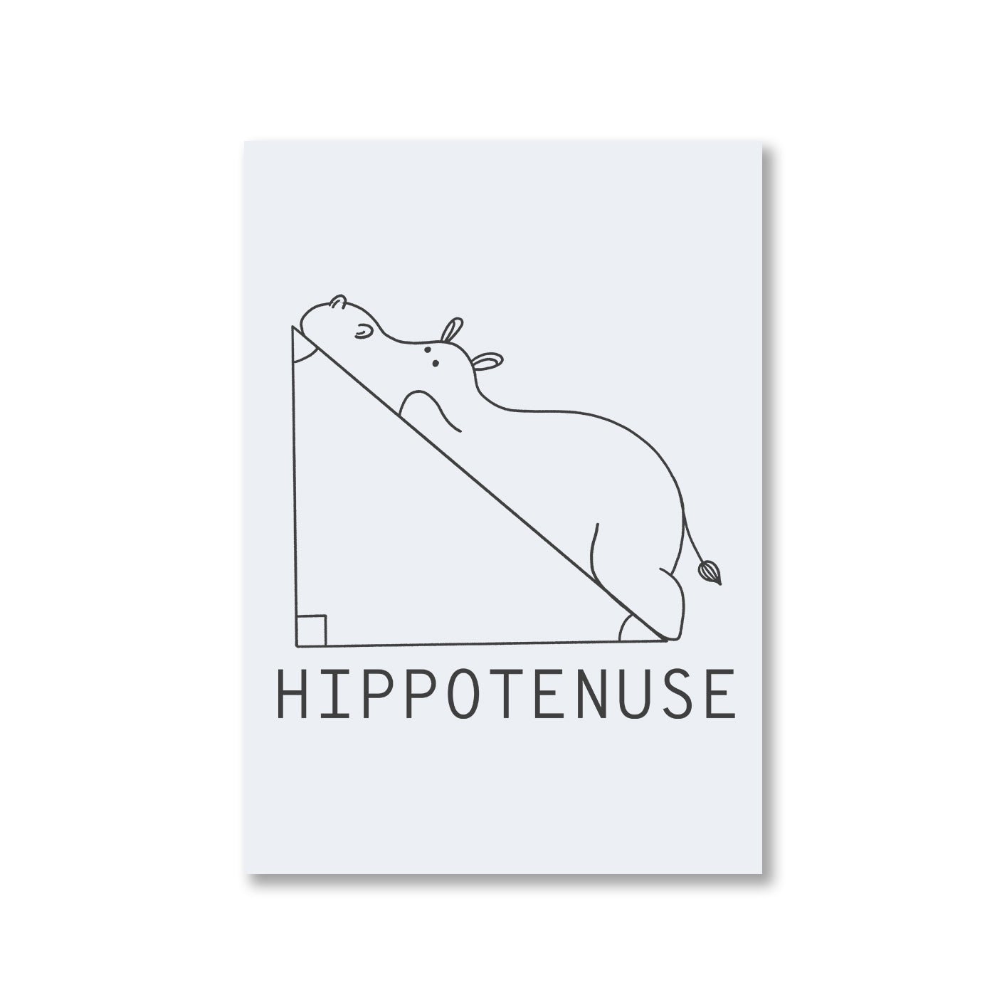 printed hippotenuse poster wall art buy online india the banyan tee tbt a4