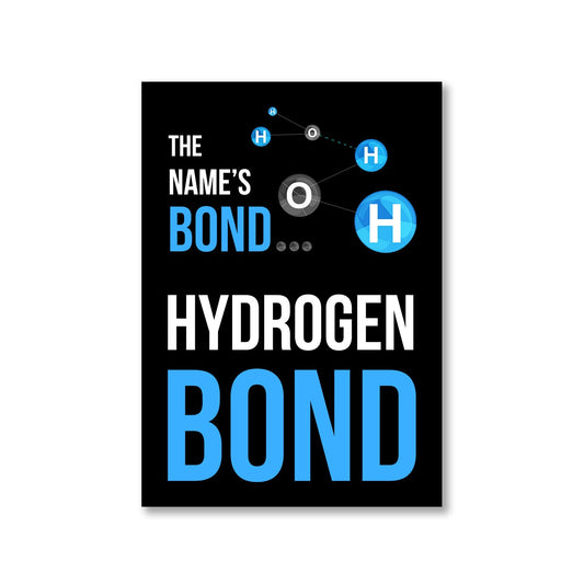printed hydrogen bond poster wall art buy online india the banyan tee tbt a4