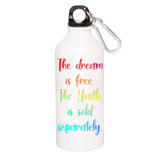 printed hustle is free sipper steel water bottle flask gym shaker printed graphic stylish buy online india the banyan tee tbt men women girls boys unisex