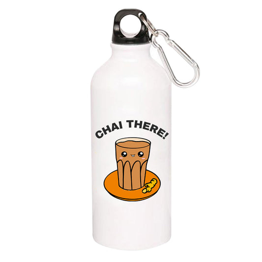 printed chai there sipper steel water bottle flask gym shaker printed graphic stylish buy online india the banyan tee tbt men women girls boys unisex
