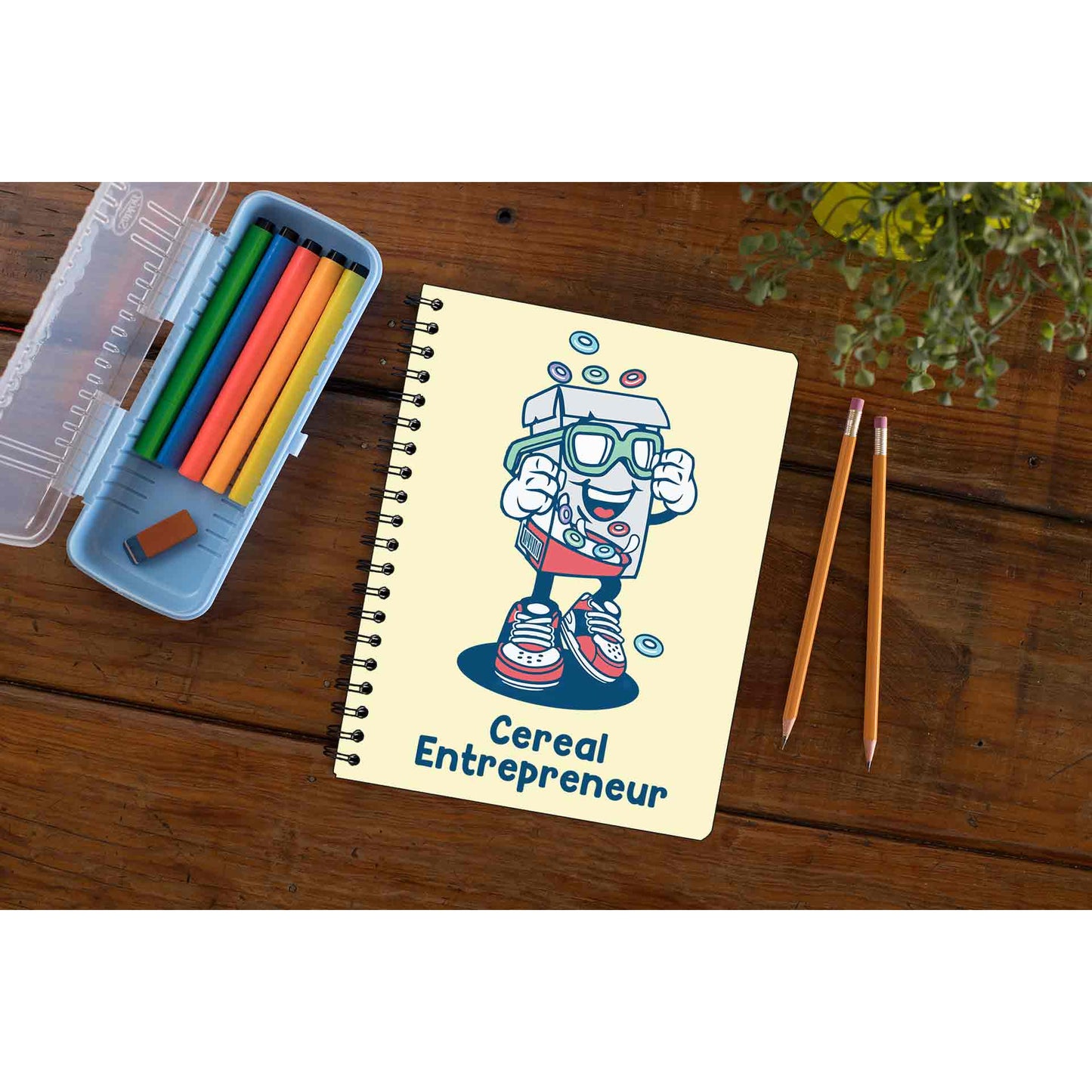 printed cereal entrepreneur notebook notepad diary buy online india the banyan tee tbt unruled
