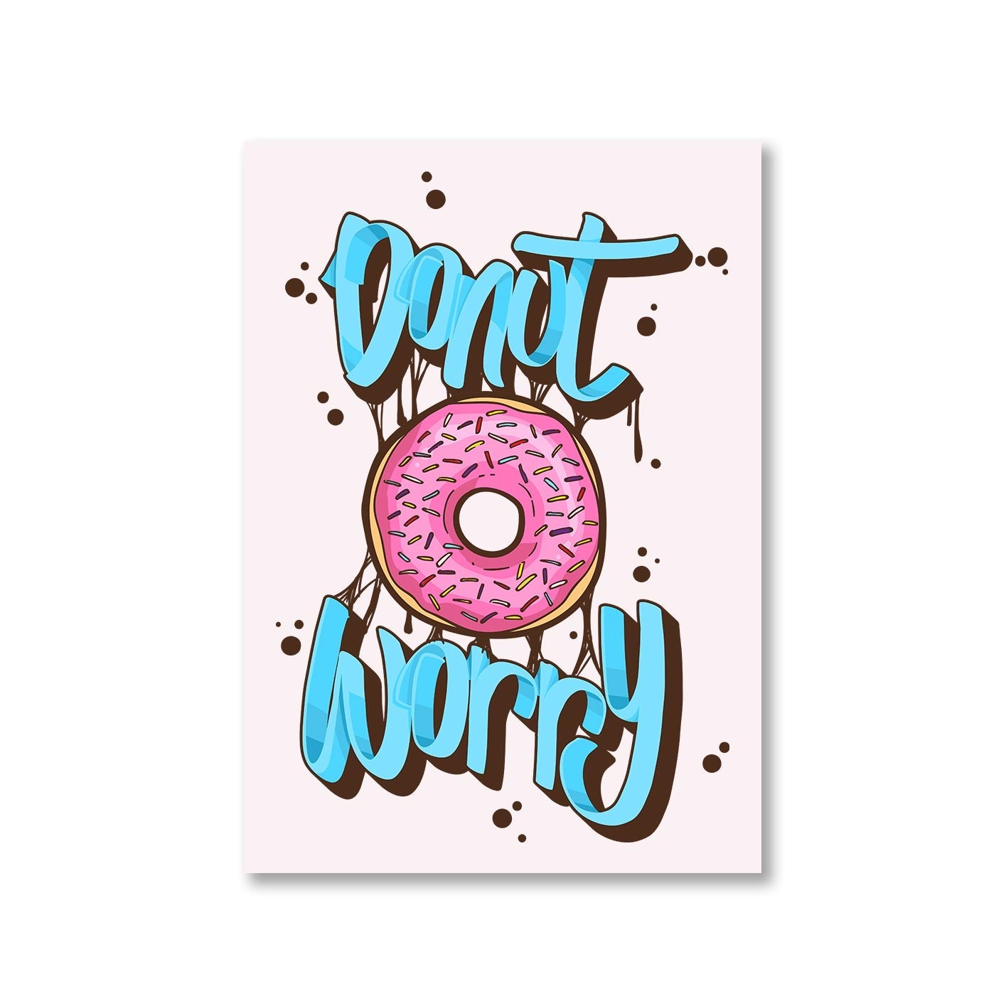 printed donut worry poster wall art buy online india the banyan tee tbt a4