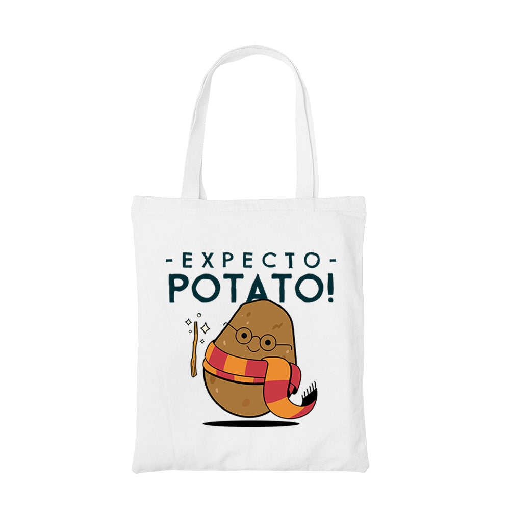 printed expecto potato tote bag cotton printed printed graphic stylish buy online india the banyan tee tbt men women girls boys unisex  