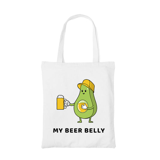 printed my beer belly tote bag cotton printed printed graphic stylish buy online india the banyan tee tbt men women girls boys unisex  