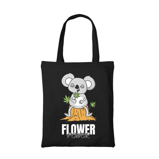 printed flower power tote bag cotton printed printed graphic stylish buy online india the banyan tee tbt men women girls boys unisex  