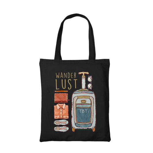 printed wanderlust tote bag cotton printed printed graphic stylish buy online india the banyan tee tbt men women girls boys unisex  
