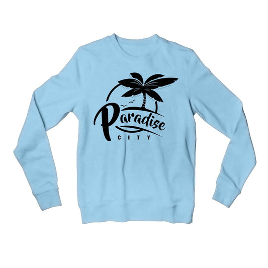 guns n' roses paradise city sweatshirt upper winterwear music band buy online india the banyan tee tbt men women girls boys unisex gray