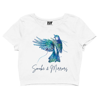 imagine dragons smoke & mirrors crop top music band buy online india the banyan tee tbt men women girls boys unisex white
