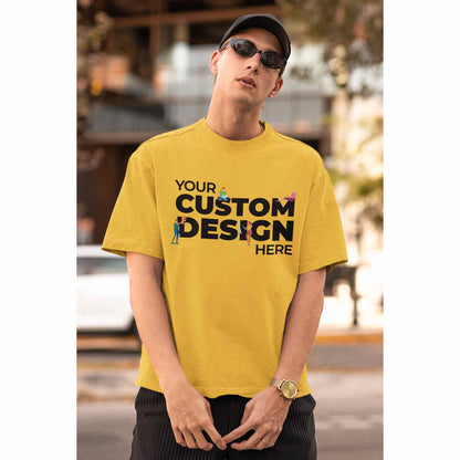 mustard yellow custom oversized t-shirt