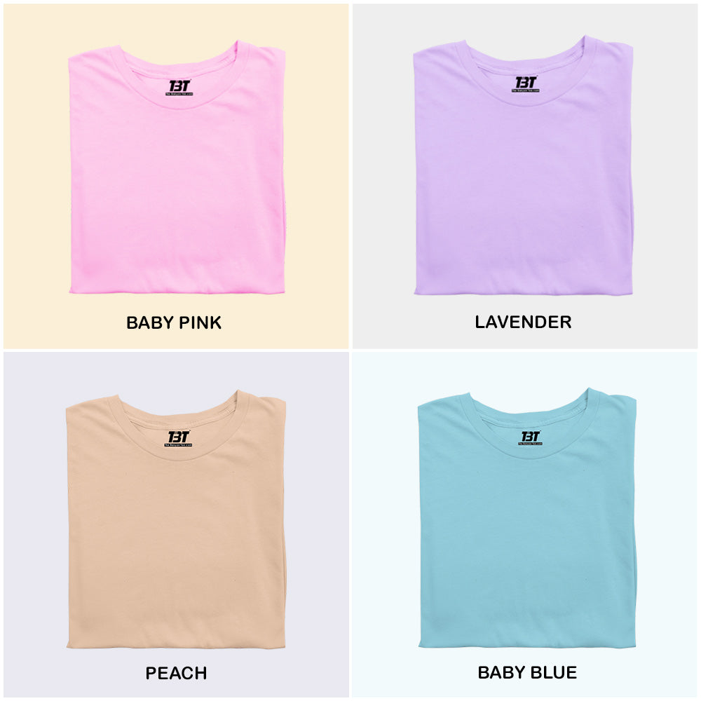 Pastel Blossom Combo Pack Of 4 Multicolor combo Premium cotton T-shirt unisex tees half sleeve crew neck regular fit T-shirt colors available baby pink lavender peach baby blue