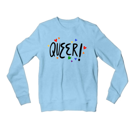 pride queer sweatshirt upper winterwear printed graphic stylish buy online india the banyan tee tbt men women girls boys unisex gray - lgbtqia+