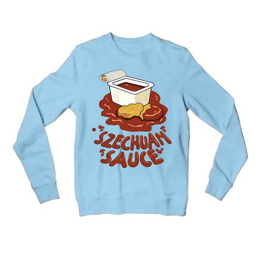 rick and morty szechuan sauce sweatshirt upper winterwear buy online india the banyan tee tbt men women girls boys unisex gray rick and morty online summer beth mr meeseeks jerry quote vector art clothing accessories merchandise